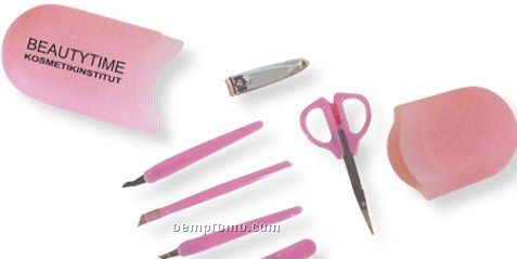 Pink 6 Piece Nail Care Kit (Printed)
