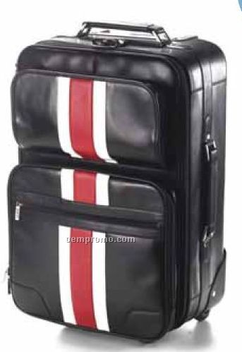 Racing 21" Rolling Leather Suitcase