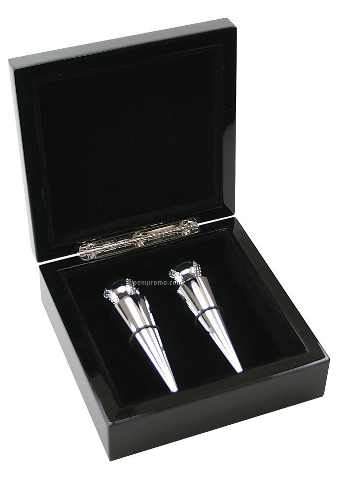 Twin Baseball Wine Stopper Gift Set