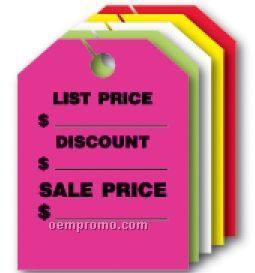 V-t Fluorescent Mirror Hang Tag - List Price/Sale Price (8 1/2