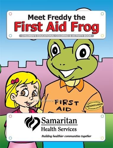 Action Pack Book W/Crayons & Sleeve - Meet Freddy The First Aid Frog (Tall)