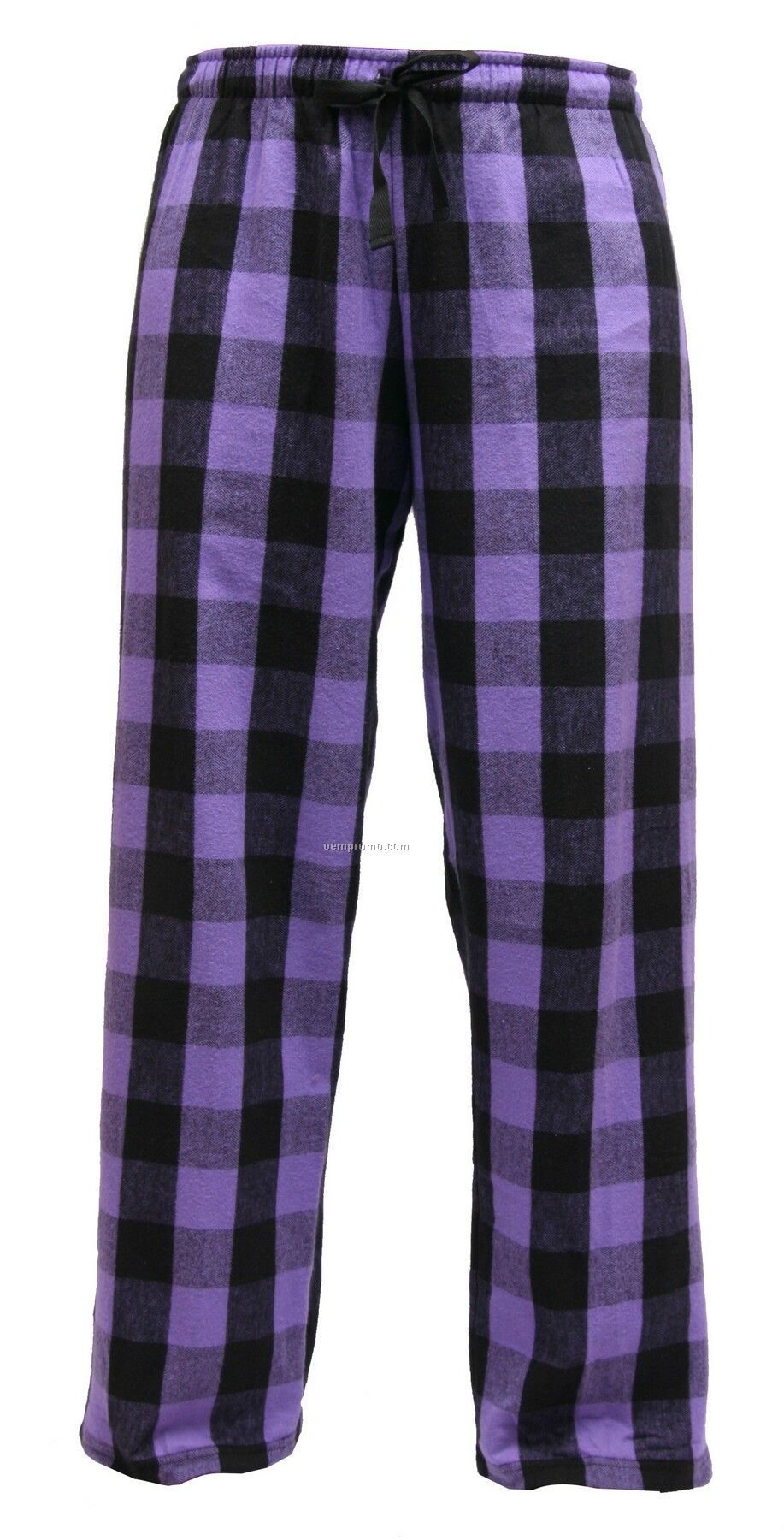 Adult Vivid Violet Plaid Fashion Flannel Pant With Tie Cord