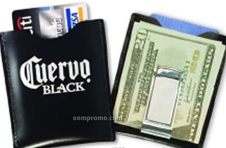 Spring Steel Money Clip/Credit Card Case - Regency Cowhide Leather