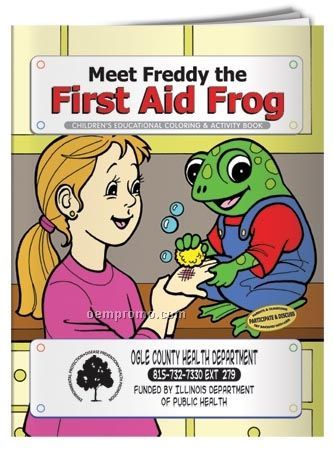 Coloring Book - Meet Freddy The First Aid Frog (Short Frog)