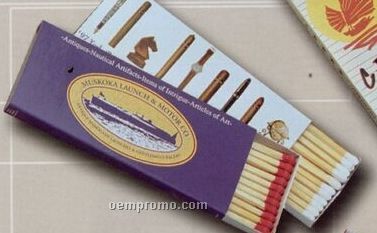4" Stick Matches With Custom Cigar Box (112mmx48mmx10mm)