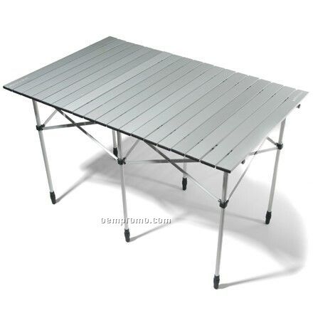 6-person Aluminum Roll-up Table With Carry Bag