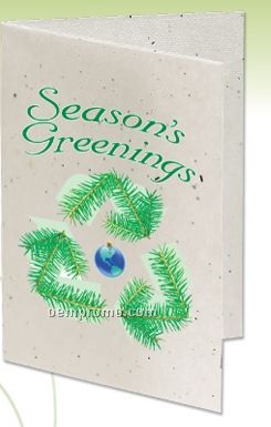 Seeded Paper Holiday Card - Season's Greenings (Recycle)