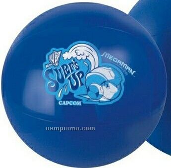 12" Inflatable Solid Blue Beach Ball