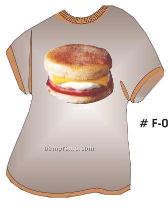Breakfast Sandwich T Shirt Acrylic Coaster W/ Felt Back