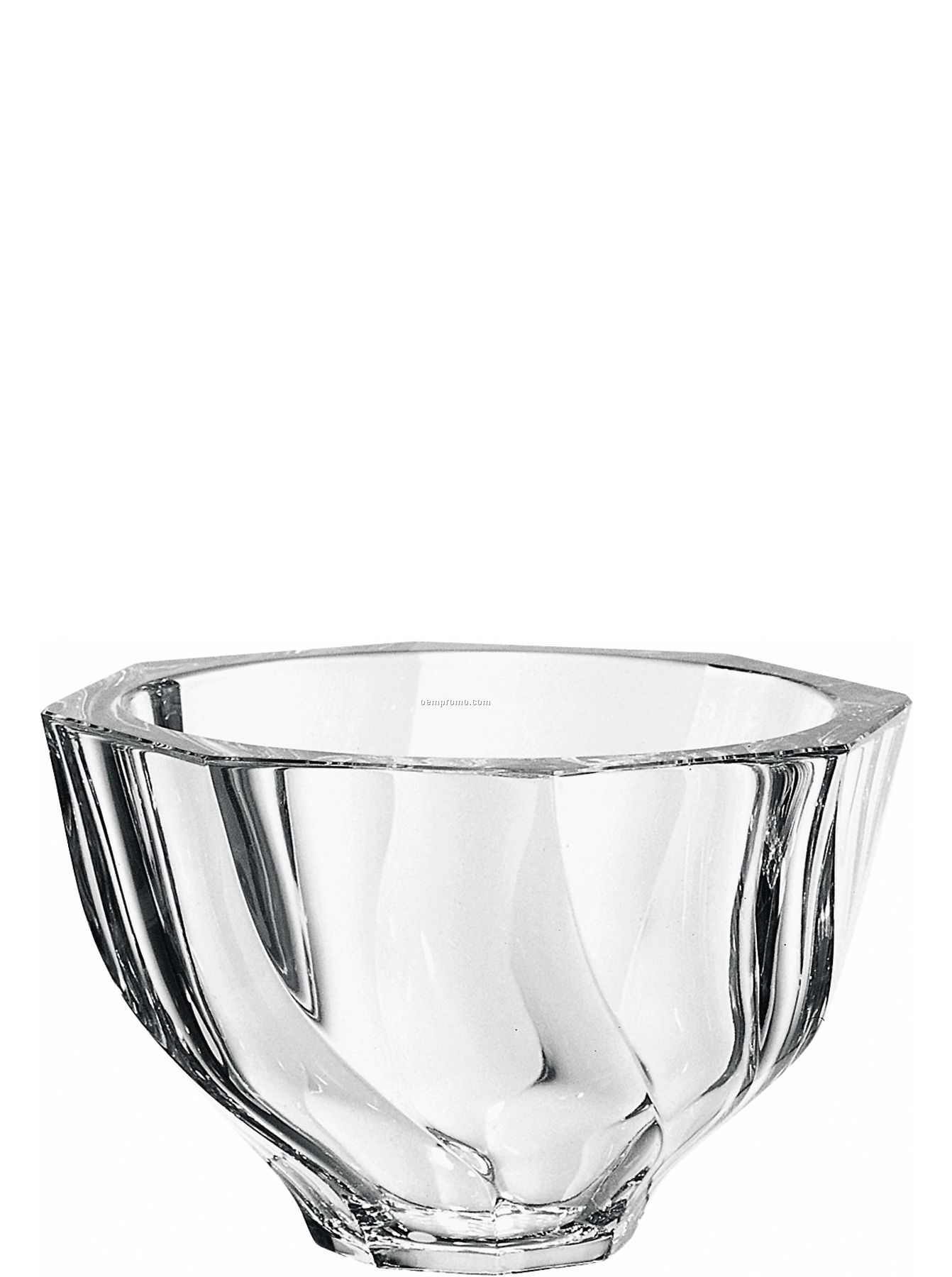 Residence Crystal Biased Cut Bowl By Olle Alberius (4 1/8
