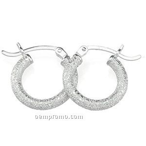16mm Ladies' Sterling Silver Hoop Earring