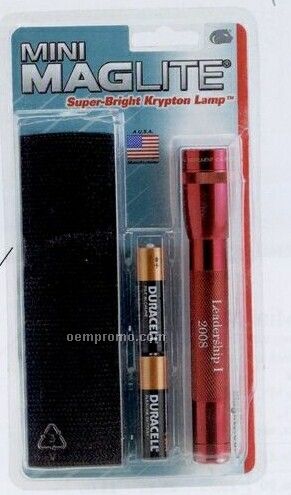 AA Mini Mag Lite Flashlight Nylon Holster Combo Pack