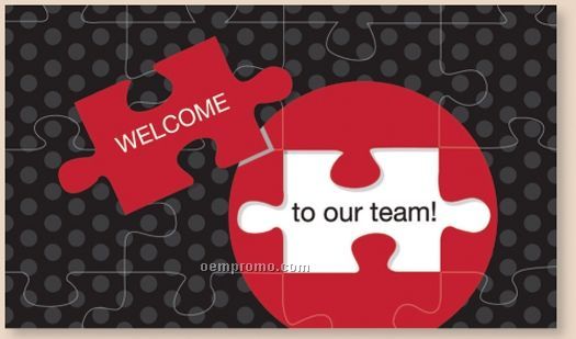 Puzzle Complete Welcome Card W/ Unlined Envelope