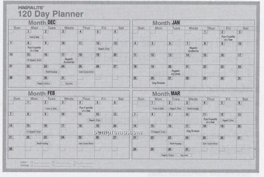 120 Day Planning Board Kit (36