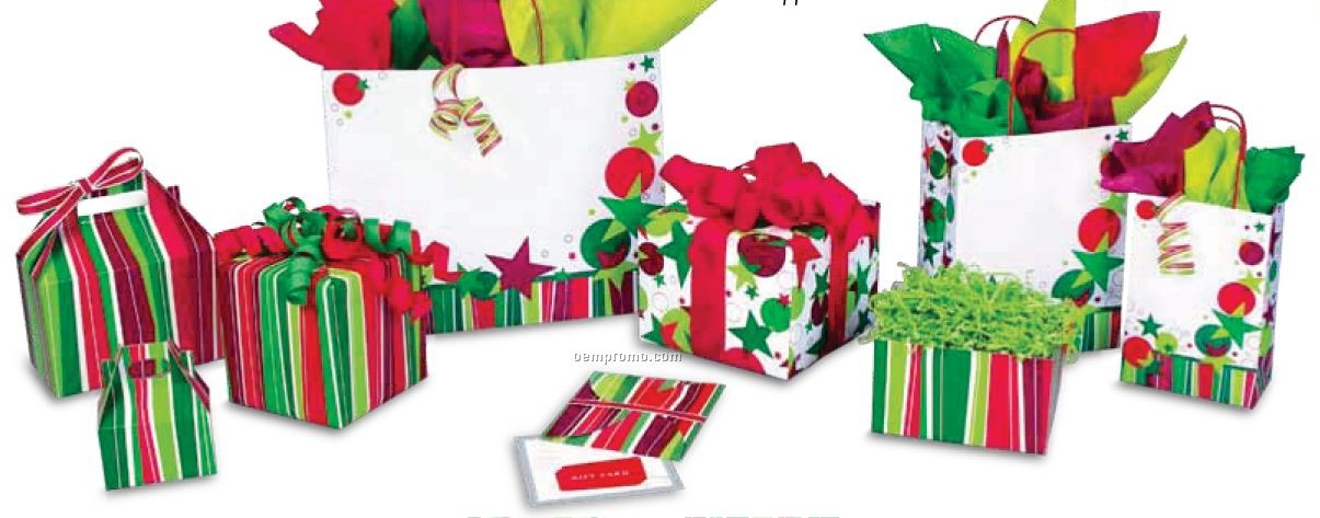 Holiday Stripe Gift Card Folder Coordinate