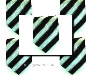 Polyester Necktie - Bright Contrast Stripe