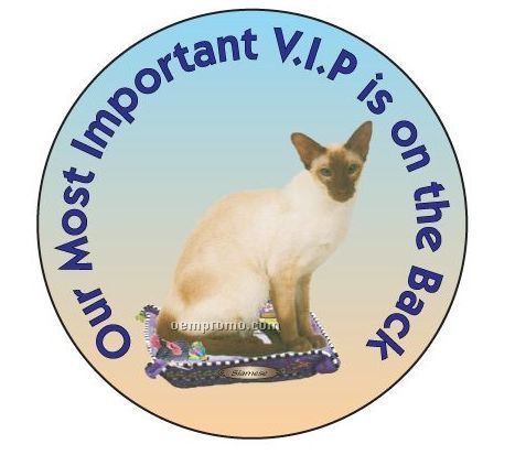 Siamese Cat Round Hand Mirror (2 1/2")