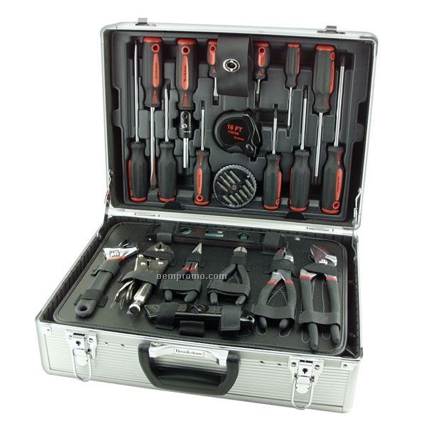 108 Piece Comprehensive Tool Kit W/Aluminum Case And Dividers