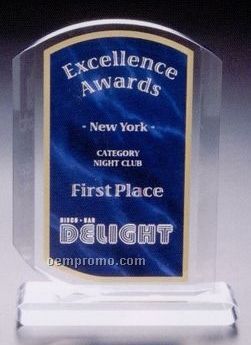 Blue Marble Executive Acrylic Award W/ Base