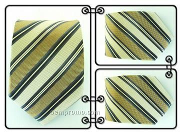 Polyester Necktie - Gold Stripe