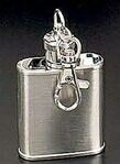 Stainless Steel Chrome Plated Satinized Key Ring Flask