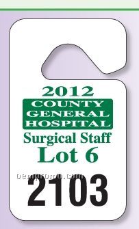 Standard Hang Tag Parking Permit (0.035" Recycled Polyethylene)
