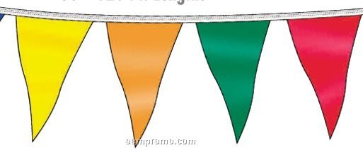 60' Tailor Made Mass Pennants 50 Per String - Assorted Colors