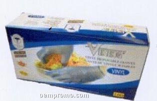 Blue Powder Free Vinyl Food Safe Disposable Gloves (Medium)