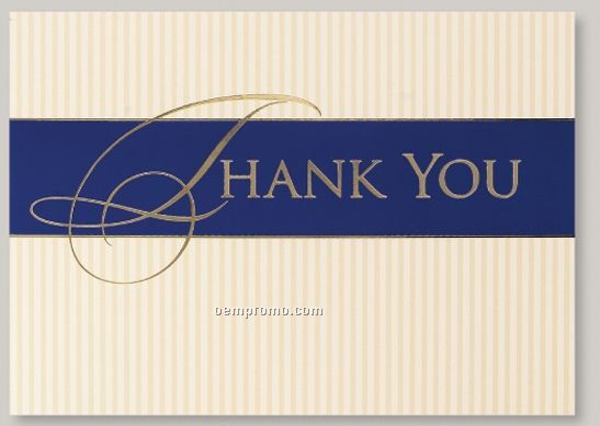 For Everything Thank You Card W/ Gold Lined Envelope