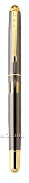 Franca Rollerball Metal Pen With Pull Off Cap & Gold Plated Trim
