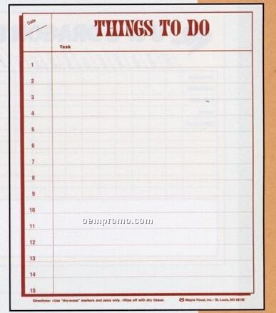 Magnetic Dry Erasable Things To Do Planner