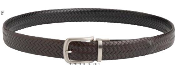Men's Nautica Reversible Leather Braid Belt (Size 34 To 42)