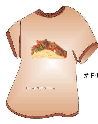 Taco T Shirt Acrylic Coaster W/ Felt Back