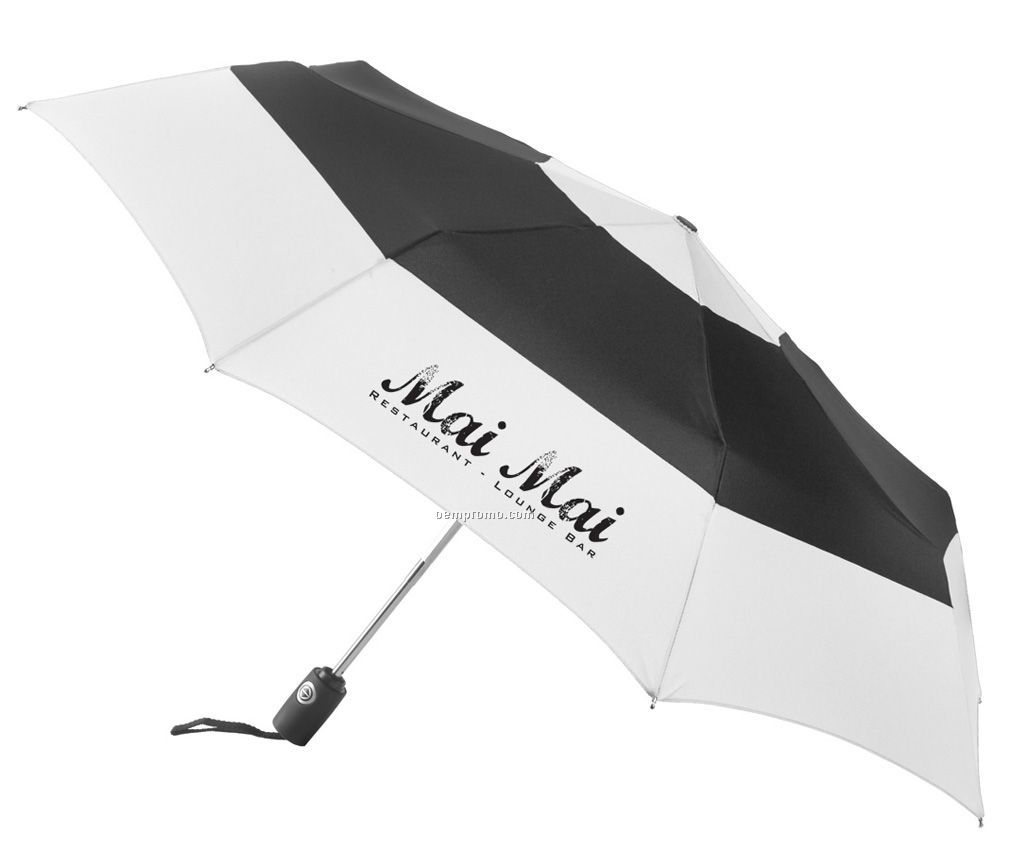 Totes Auto Open/Close Color Block Umbrella