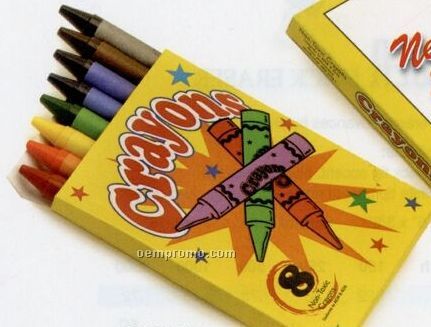 8 Pack Crayons With Imprinted Box