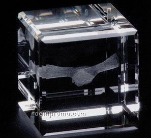 Crystal 3d Gallery Square Cube Award (3