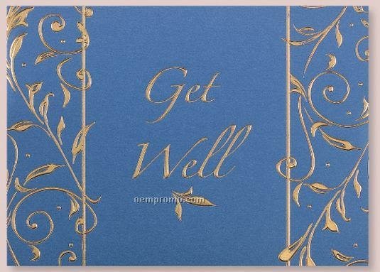 Get Well Card W/ Lined Envelope