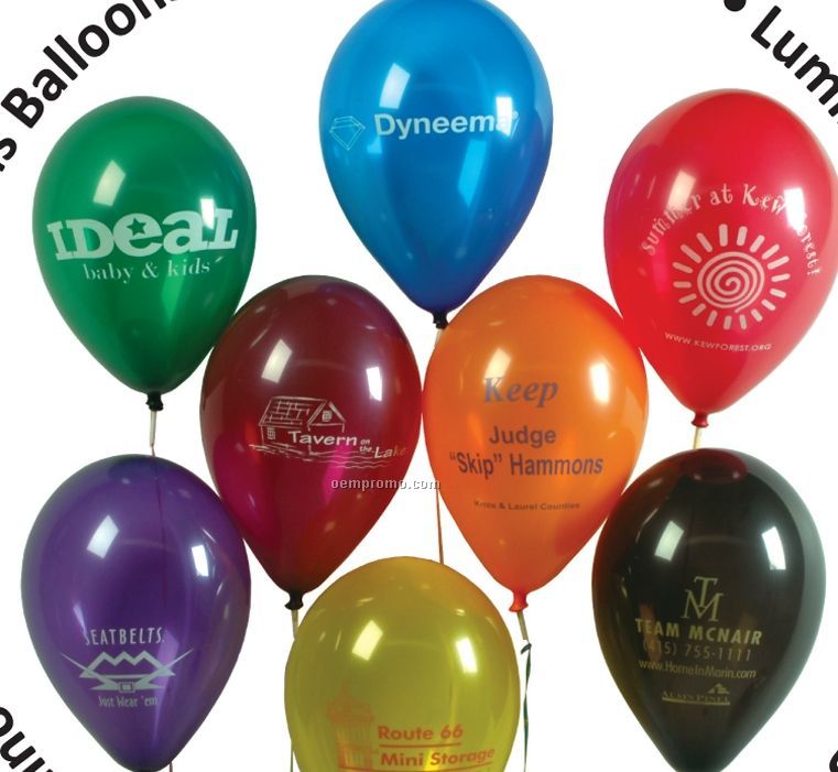 9" Luminous Natural Latex Balloon