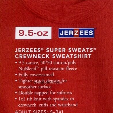 Jerzees 9.5 Oz. Super Sweats Crewneck Sweatshirt