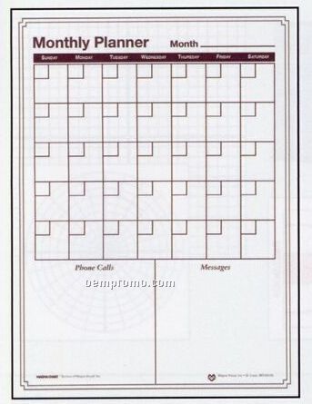 Magnetic Dry Erasable Monthly Planner