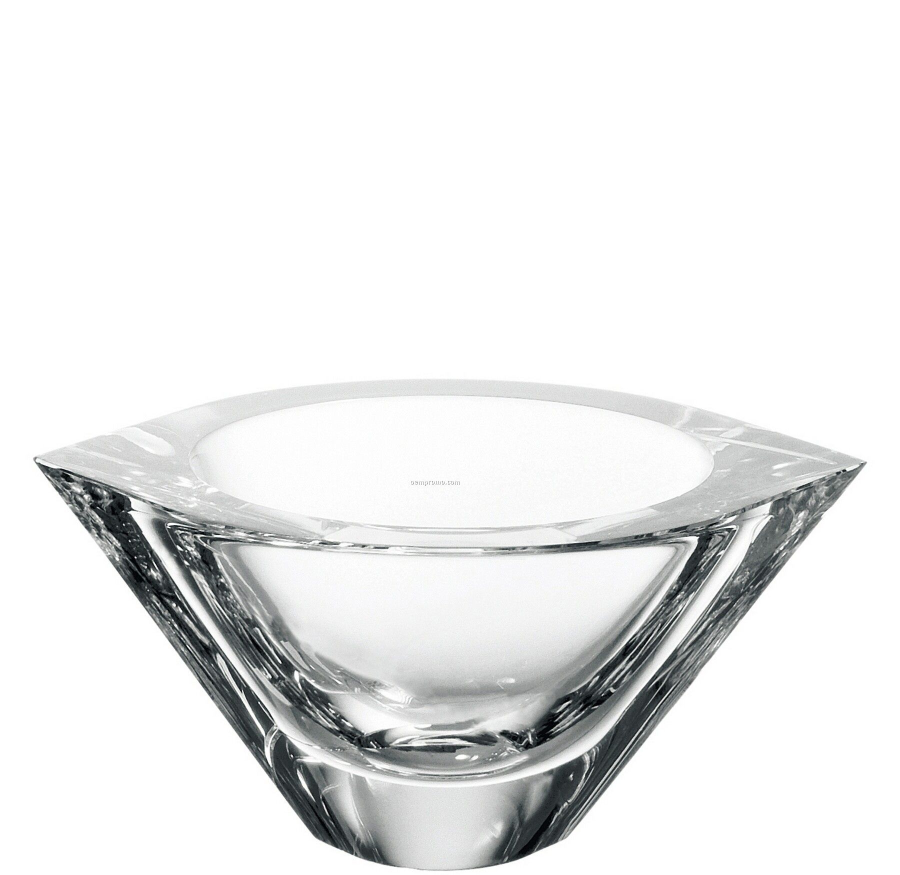 Marin Crystal Elliptical Bowl By Jan Johansson (4 3/4"X10 1/4")