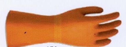 13" Orange Hd Rubber Heavy Duty Gloves (Size 8-11)