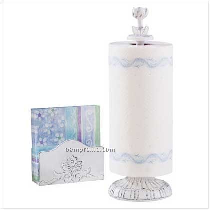 Napkin Holder And Paper Towel Stand Set
