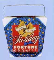 Stock Design Fortune Cookie Box W/ Bow - Romantic