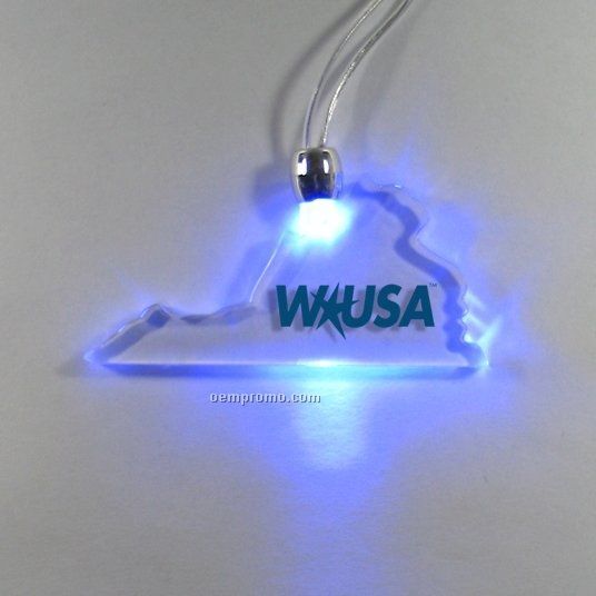 Virginia Light Up Pendant Necklace W/ Red LED