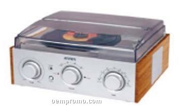 3 Speed Stereo Turntable With AM/ FM Stereo Radio