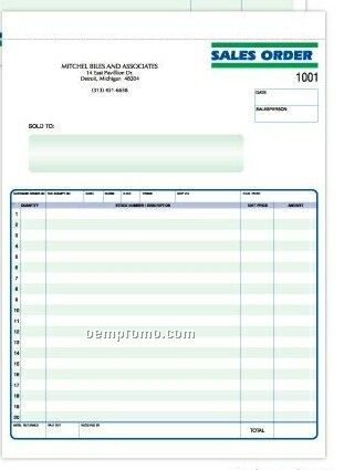 4 Part Invoice Formatted Snap Set