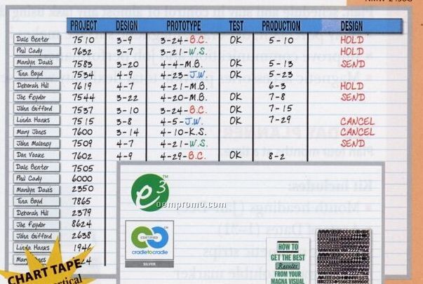 Changeable Planner Board With 1" Horizontal Grid (18"X24")