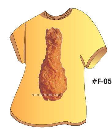 Chicken Leg T Shirt Acrylic Coaster W/ Felt Back