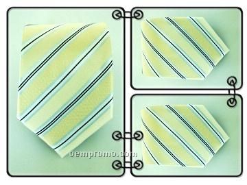 Polyester Necktie - Pale Yellow Stripe
